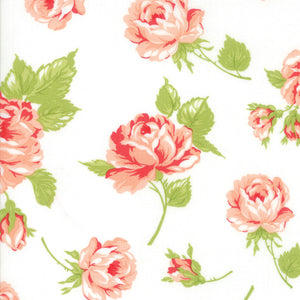 Moda Fabrics - Smitten - Floral Rosy Cream
