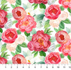 Blossoming Beauties Main Floral Peonies DP22320-10 by Northcott