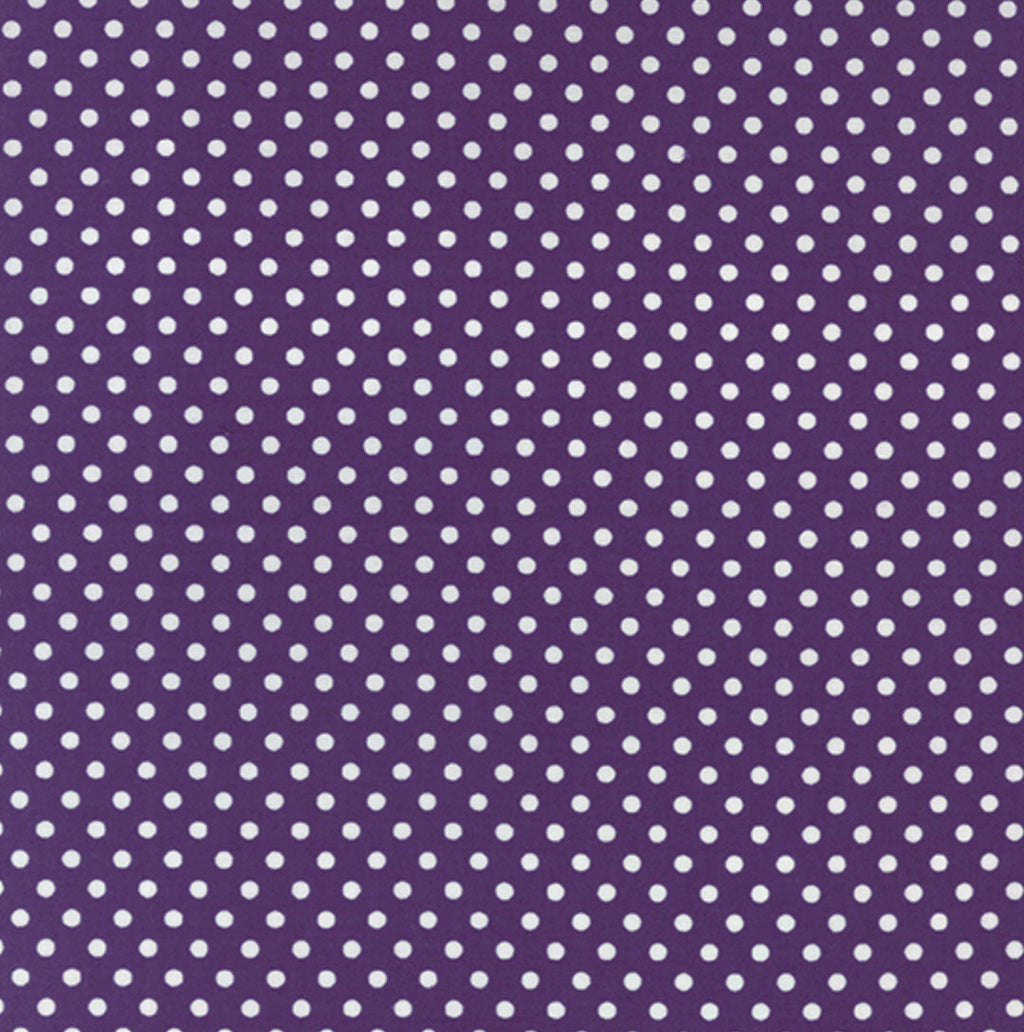 45" Dottie - Dottie Small Dots on Purple Yardage