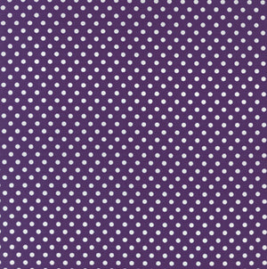 Moda Fabrics - 45" Dottie - Dottie Small Dots on Purple