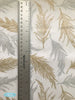 Hoffman Fabrics - Sparkle and Fade - Feathers White/Metallic - with Silver & Gold Metallic Accent