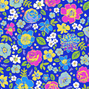 Playmaker Poetic Blue Fabric by Victoria Findlay Wolfe for RJR Fabrics