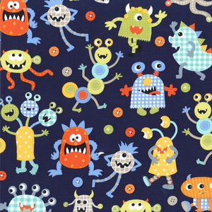Monster Mash Navy by Michael Miller | Novelty Fabrics | CX6350-NAVY-D