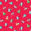 Andover Fabrics - Let it Snow Penguins Red Metallic by Makower UK TP-2237-1
