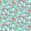 Andover Fabrics - Let it Snow Polar Bears Teal Metallic by Makower UK TP-2239-1