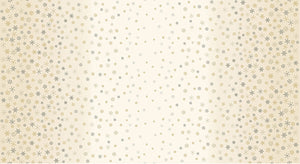 Andover Fabrics - Ombre Snowflake Cream Metallic by Makower UK