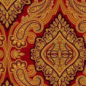 RJR Fabrics - Aruba Paisley Crimson 