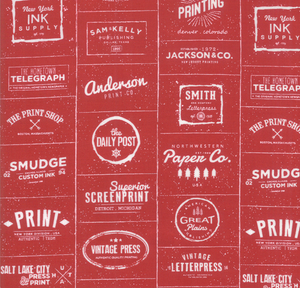 The Print Shop Modern Logos Red by Sweetwater Moda Fabrics 5740 31