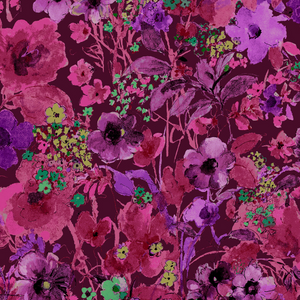 RJR Fabrics - Bloom Bloom Butterfly Moonlit Blooms Mulberry Fabric