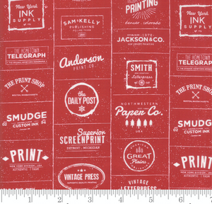The Print Shop Modern Logos Red by Sweetwater Moda Fabrics 5740 31