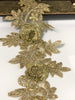 Embellished Gold Floral Wedding Lace Trims | Bridal Laces Trims