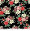 In Bloom Floral Black Fabric by Riley Blake