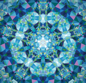 Moda - Gradients Kaleidoscope Panel Blue