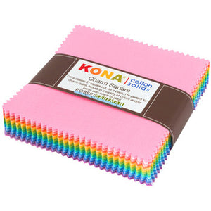 Kona Pastel Colorway Charm Pack 85 pieces