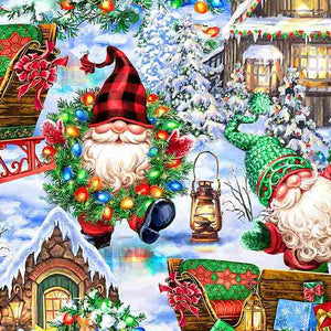 Christmas Gnomes in Homes by Timeless Treasures