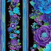 Utopia - Metallic Florals 11" Stripe Fabric
