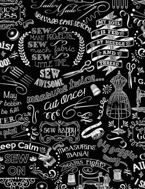 Sewing Words Fabric by Timeless Treasures