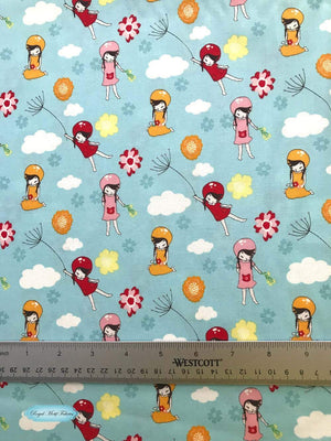 Wistful Winds - Wistful Girl Blue Yardage