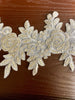 Embellished Gold & Silver Floral Wedding Lace Trims | Bridal Laces 