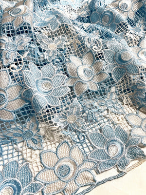 Embroidered Lace Fabric Embellished with Sequins | Designer Fabrics