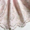 Embroidered Pink Lace Trim with scallops