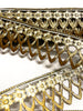 Iron-on Metallic Lace Trim with adhesive back | Royal Motif Fabrics