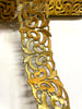 Iron-on Metallic Gold/Brown Lace Trim with adhesive back 