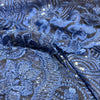 Dark Blue Embroidered Net Fabric Embellished