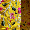 Yellow Bangalore Silk Embroidered with Sequins
