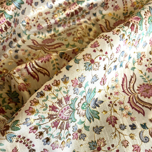 Artificial Raw Silk Embroidered Fabric