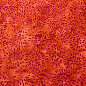 Island Batik - Florida Oranges Dahlia Red Batik