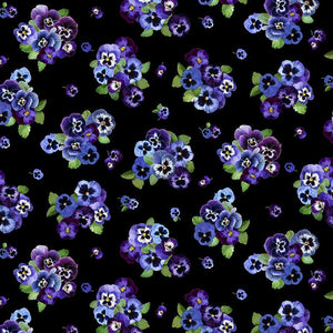 Pansy Paradise - Pansy Bouquets Fabric