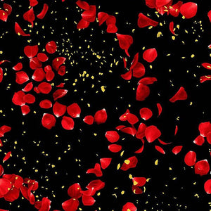 Gilded Rose - Falling Red Metallic Rose Petals