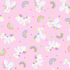 Balloon Unicorns & Rainbows on Pink by Timeless Treasures | Novelty Fabrics