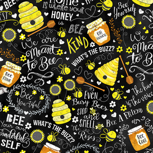 What's the Buzz? Busy Bees Chalk Words by Timeless Treasures