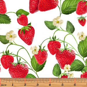 Strawberry Fields - Strawberry Patch White