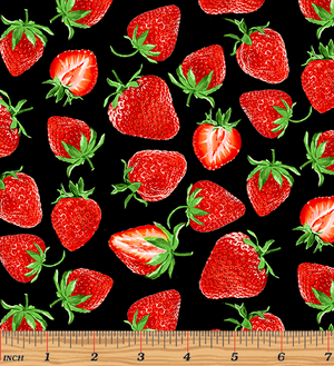 Strawberry Fields Forever - Strawberry Festival Black by Kanvas Studio