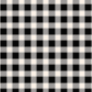 Country Harvest - Black and White Buffalo Plaid by Timeless Treasures