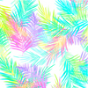 Tropical Breeze - Island Palm Leaves White by Kanvas Studio for Benartex