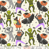 Boo Bash - Monster Mash Ivory by Maude Asbury for Blend Fabrics