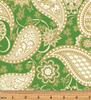 Jubilee Holiday Paisley Green/Gold by Benartex 5490M-40