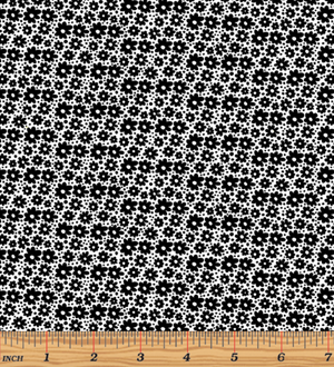 Daisy Dots White/Black by Kanvas Studio for Benartex 7810-99