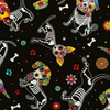 Timeless Treasures - Sugar Skulls - Day of the Dead Dogs