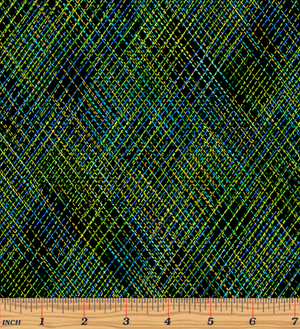 Embroidered Elegance Stitches Green by Benartex | Royal Motif Fabrics