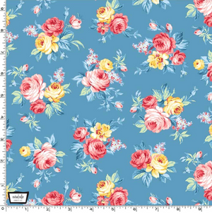 Country Cottage - Locally Grown Blue by Michael Miller | Royal Motif Fabrics