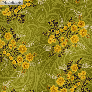 Radiance - Radiant Bouquets Green by Kanvas Studio for Benartex 9744M-44