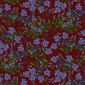 Meadow - Cornflower Burgundy by Rifle Paper Co. for Cotton + Steel | RP203-MA2
