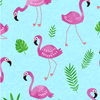 Tropical Breeze - Flamingo Frenzy Turquoise by Kanvas Studio for Benartex