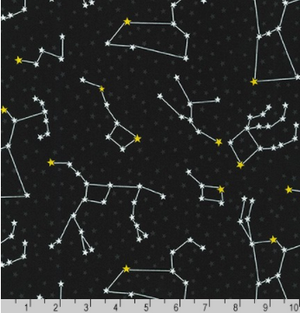 Dino-Soar Space Constellations Starry Night by Robert Kaufman 19733-312