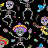 Sugar Skulls - Dancing Day of the Dead by Timeless Treasures
